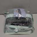 Broom and Dustpan Set for Home, Dust pan with Long Handle, Broom with Dustpan Combo Set, for Home Kitchen Room Office Lobby Floor Use Upright Stand Up Sweeping (Gray&Green)