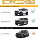 Hood Deflector Protector Fit for Ford Bronco 4-Door & 2-Door 2021 2022 2023 2024 2025 2026 Trail Armor Textured Black Hood Guard Shield Bug Deflector