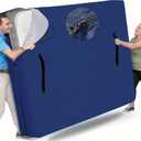 King Size Mattress Bags for Moving with Waterproof Zipper, Durable & Waterproof & Anti-Aging 420D Polyester Fabric,Reusable Mattress Storage Bag,Mattress Cover Protector with Sturdy 4 Handles, Navy