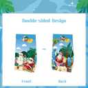 2 x IRCOR Christmas in July Goodie Bags Hawaiian Christmas Gift Bags with Sealing Stickers Mele Kalikimaka Treat Party Decorations Party Supplies