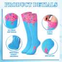Ice Cream Drip Baseball Belt and Sock Combo, Youth Adult Adjustable Elastic Softball Belt Sock for Sport Practice (Blue, L)