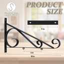 Zonon Decorative Metal 18" Scroll Bracket with S Hooks