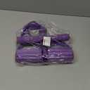 Pedal Resistance Bands with Handles, Durable 6-Tubes Multifunction Pedal Resistance Band, Natural Rubber Foot Pedal Resistance Bands, Fitness Resistance Bands for Abdomen, Waist, Arm, Leg (Purple)