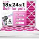 Colorfil 18x24x1 Air Filter (4-Pack) | Made in the USA | Color Changing | Remove Cat and Dog Odor | MERV 8 for Pet Hair Dander and Dust | 17.5"x23.5"x0.75" Exact Size