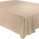 Utopia Bedding Flat Sheet - 1 Pack (Kids ,Beige) - Soft Brushed Microfiber Fabric - Shrinkage & Fade Resistant Top Sheet - Easy Care Bed Sheet