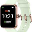 LIVIKEY Smart Watch, Fitness Tracker with Heart Rate Monitor, Blood Oxygen, Sleep Tracking, 41mm Smartwatch Waterproof with Pedometer for Women Men Watch Compatible with Android iOS Phones (Green)