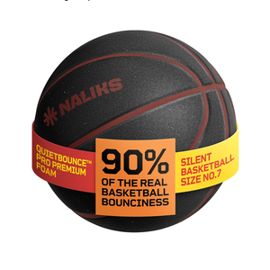 Silent Basketball Size 7, 29.5” – Airless Indoor Basketball | Gift Box Included, Pro PU Foam Basket Ball, for Quiet Dribbling Indoor, Real Grooves, 90% Bounciness, 12.7 Oz