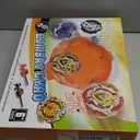 COCOFOX Battling Top Burst Toy Set, 6 Battling Tops 2 Launchers and 1 Stadium, Toys for 6 Year Old Boys & Girls & UpOrange