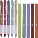 BLIEVE - Aesthetic Highlighters and Gel Pens With Soft Ink And Tip, Bible Highlighters and Pens No Bleed, Dry Fast Easy to Hold, for Bible Journaling Planner Notes School (Earthy, Multicolor)
