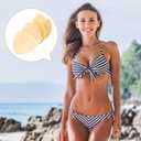 TENDYCOCO Wireless Bra Pads Inserts for Women, 3 Pairs Removable Beige Breast Inserts Pads for Swimwear Sports Bras Lightweight Push up Padding for Everyday Comfort and Travel