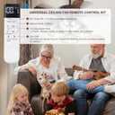 Updated Ceiling Fan Remote Control Kit, AC Motor 3-Speed Becomes 6-Speed, Dimmer, Light On/Off, Display Remote,Timer, Universal Ceiling Fan with Lights Control for 110V AC Fan, Not for Hugger/DC F an