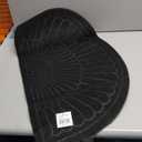 Rubber Doormat Indoor Outdoor Half Round Front Door Mat, Low Profile Welcome Mat with Non Slip Backing Absorbent Shoe Scraper Floor Mat Entry Rug, 18" X 30" (Black)