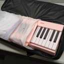 Portable Piano Keyboard, Semi-Weighted Folding Digital Piano 88 Key, Full Size, Wood Grain, Electric Piano Keyboard w/MIDI Bluetooth, Suitable for Adult, Toddler, Kids (Pink)