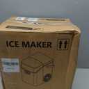 EUHOMY Nugget Ice Maker Countertop with Handle, Ready in 4 Mins, Max 40lbs/24H, Chewable Ice, Self-Cleaning, Portable Sonic Ice Maker with Basket and Scoop, for Home/Party/RV/Camping (Black)