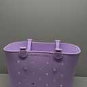 Simple Modern Extra-Large Beach Bag | Waterproof Getaway Rubber Tote with Zipper Pocket for Travel, Pool, Boat, Groceries, Sports | Purple Breeze