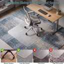 Office Chair Mat for Carpet, 36" x 48"Heavy Duty Clear PVC Floor Protector with Studded Backing, Non-Slip Plastic Mat for Office Chair, Desk & Rolling Computer Chair on Low Pile Carpet