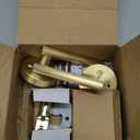 Goldenwarm 1 Pack Gold Door Handles Interior, Brushed Gold Privacy Lever Door Handle, Heavy Duty Interior Bedroom Door Lever Pack, Door Handles for Bathroom