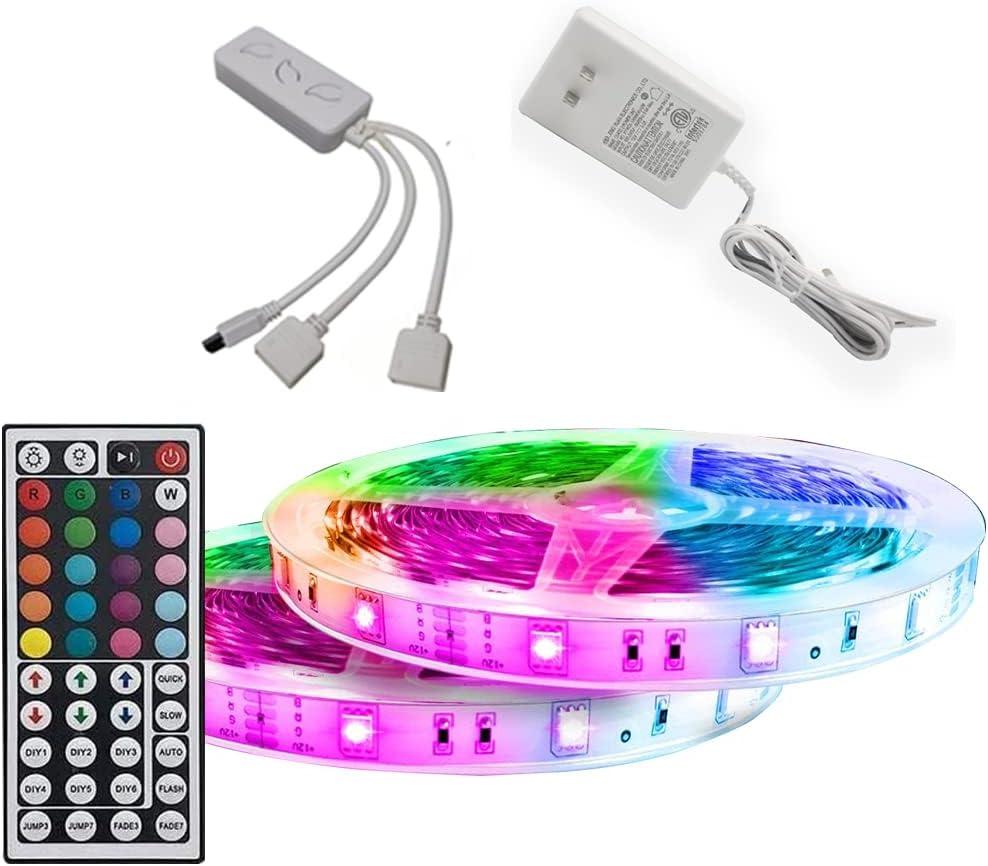 32.8 Ft. LED Strip Lights for Home, Kitchen, Room, Bedroom, Bar with 44 Keys IR Remote Control