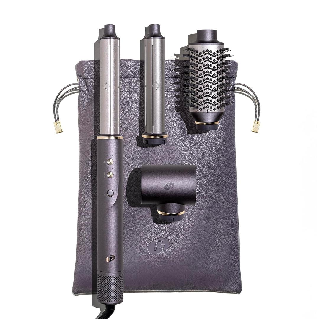 T3 Aire 360 Multi-Styler & Blowout System with Luxe Carrying Case, Rapid Drying Hair Dryer, Ceramic Curling Attachments, Oval Brush & Drying Concentrator | Blowouts & Long-Lasting Curls