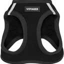 Best Pet Supplies Voyager Step-in Air Dog Harness - All Weather Mesh, Reflective, No Pull Harness for Small, Medium Dogs, Cats - Secure with Hook & Loop Fastener, Buckle, Double D-Rings - Black, M