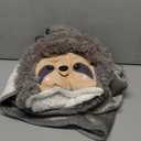 Sloth Wearable Hooded Blanket for Adults - Super Soft Warm Cozy Plush Flannel Fleece & Sherpa Hoodie Throw Cloak Wrap - Sloth Gifts for Women Adults and Kids (Dark Grey Sloth)