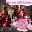 Bubble Machine for Kids Toddlers, Automatic Bubble Blower with Light - Durable Bubble Maker Machine for Indoor Outdoor Wedding Party, Easter Gifts for Kids 3-8