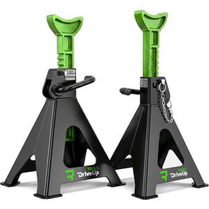 Jack Stands, 6 Ton (13,000 lbs) Capacity Heavy Duty, Double Locking Pin Safety, 14.2-23 Inch Adjustable Height Car Jack Stands for SUV, Truck, Van, Jeep, UTV/ATV - Pair (Green-Black)