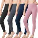 4-Pack Leggings Yoga Pants Youth Athletic Dance Running Active Tights Pack S/M