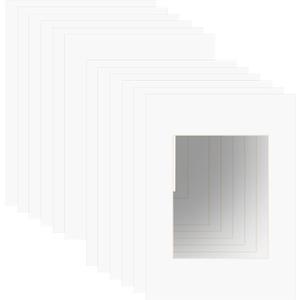 ZBEIVAN White 12x16 Picture Frame Mats with Core Bevel Cut Frame Mattes for 8x10 Photos Artworks and Prints, Pack of 12