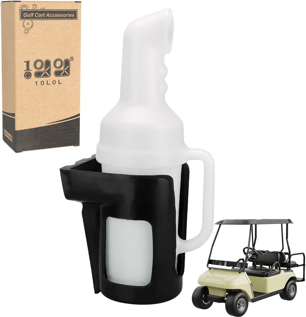 10L0L Universal Golf Cart Sand Bottle with Holder for Yamaha, EZGO, Club Car, Divot Filler Sand Seed Container Dispenser (2)
