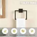 5 Pieces Bathroom Hardware Accessories Set Wall Mounted - Matte Black