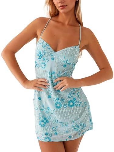 Ceputer Women Sequin Sleeveless Mini Dress Sparkly Backless Strappy Short Dress Sexy Glitter V Neck Cami Dresses Party Club, M Ceputer Women Sequin Sleeveless Mini Dress Sparkly Backless Strappy Short Dress Sexy Glitter V Neck Cami Dresses Party Club, M