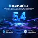 Smart Bluetooth Glasses with AI Translation, 164 Languages Translator, with Speaker,Photochromic Lenses, TR90 Frame, 5H Battery Life, Open-Ear Audio for Men & Women, Driving,Travel&Work