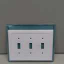 Henne Bery Sunken Pearls Heavy Duty Decorative Wall Plate Switch Plate Outlet Cover (Triple Toggle, White)