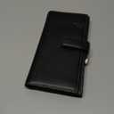 LodisWomens Wallet Ladies Vintage Billfold Compact Card Holder Long Zip Clutch Purse with Kiss Lock Black