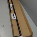 Room Darkening Curtain Rod, Wrap Around Design, Extra-Thick 1-Inch Diameter Single Drapery Rod, Extendable Metal Rod Set for the Blackout Curtains and Sheer (Matte Black, 48-84")