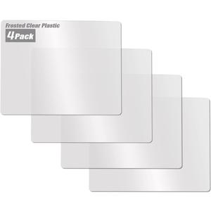 Fotouzy Flexible Plastic Cutting Boards for Kitchen, 4 Frosted Clear Cutting Mats 15 x 12 In, BPA-Free, Non-Porous, and Dishwasher Safe, Set of 4