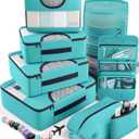 Veken 8 Set Packing Cubes for Travel Essentials, Suitcase Organizer Bags in 4 Sizes, Carry-On Luggage Accessories with Large Laundry & Hanging Toiletry Bag, Must-Have for Airplane, Road Trip & Camping