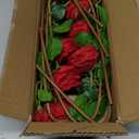 Arborus Real Touch Artificial Roses (Set of 6) – 23.6" Long Stem Burgundy Garden Roses – Lifelike Faux Silk Flowers for Wedding Bouquets, Home Décor, Centerpieces & Floral Arrangements