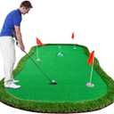 Wekin Golf Putting Green,5x10ft Thickening Professional Large Golf Putting Mat with Realistic Turf for Indoor & Outdoor, Golf Game Practice Equipment, 10 feet by 5 feet