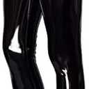 NewL Women Mirror Faux Patent Leather Leggings Wet Look Reflective Shiny Stretch Tighten Pants High Waist Slim, Size: XL