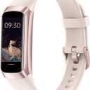 Fitness Tracker with 24/7 Heart Rate Blood Oxygen Sleep Monitor,Activity Tracker with 1.1" AMOLED Touch Color Screen, Multiple Sport Modes Step Counter,IP68 Waterproof for Women Men, Rose Gold