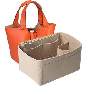 Lckaey picotin 22 organizer Organizer for picotin 18 22 bag insert 1098beige-S (PC18/6.3*4.33*3.54in)