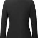 Women's 2 Piece Suit One Button Dressy Blazer Pants Suit Set Business Casual Outfits (US, Alpha, Medium, Regular, Regular, Black)