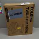 Folding 2-Step Stool, Non-Slip Portable Footstool 8" & 17" Dual Heights, Holds 250 lbs, Portable Footstool for Kitchen Home Toilet Bedroom Office Bathroom RV(Orange)