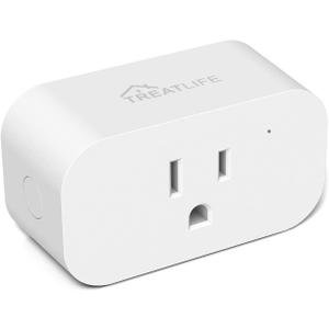 TREATLIFE Smart Plug, 2.4GHz 15 Amp WiFi Smart Outlet with Child Lock and Vacation Mode, Reliable WiFi Connection, Compatible with Alexa and Google Assistant, No Hub Required, Remote Control,1 Pack