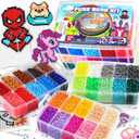 FUNZBO 32000 5mm Fuse Beads Kit - 32 Colors, Homeschool Arts and Crafts Supplies for Kids, Toys Set, Art Decorations for Room, Birthday Gifts for Girls and Boys Age 5+ (32000 pcs with Pegboards)