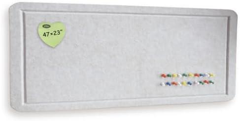 Feltor Felt Bulletin Board, 47"x23" Vision Board Contains 20 Push Pins (Random Color) School Home Wall Acoustic Panel - Beige 