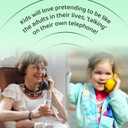 HAPPYPIE Toy Phone for Kids Swing Set Phone Pretend Phones and Learning Education Phones Plastic Telephone Creative Children Play Phone for Toddlers Baby Cell Phone Playhouse Phone (Yellow)