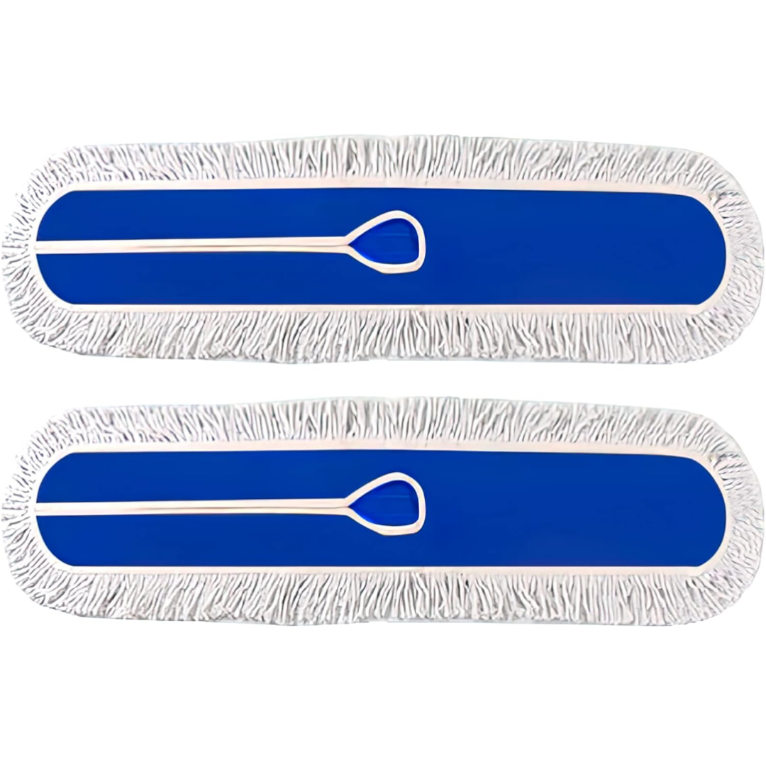Large Mop Head 24" Industrial Strength Ultimate Cotton Floor Dust Mop Refill, Commercial Cleaner Mop Head Replacement, Dust Mops for Home, Industrial Use - Fit for Standard Size Mop Frame (4 piece)